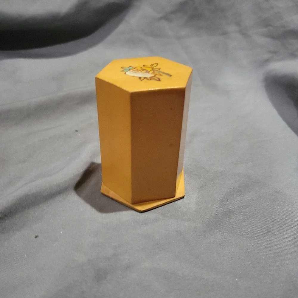 Vintage Handmade Wooden Toothpick Holder Made In China Flowers
